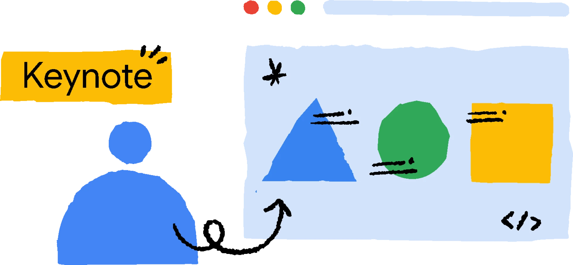 Keynote illustrations for Chrome Dev Summit