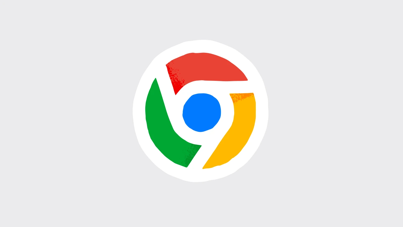 Illustrated interpertation of google chrome logo