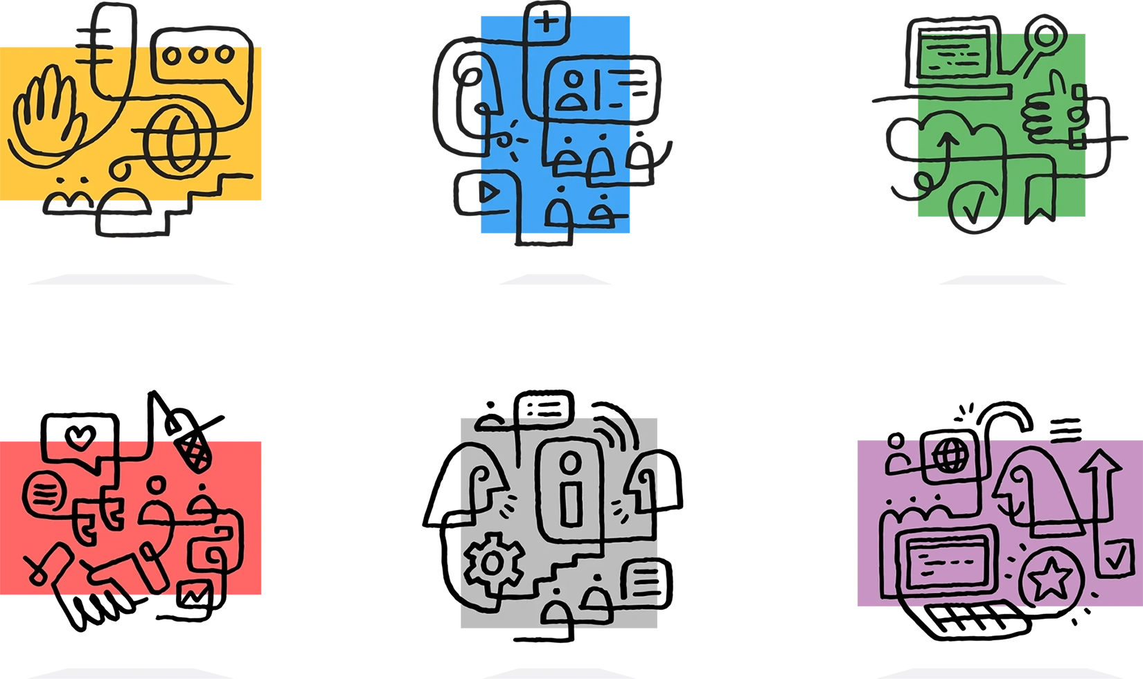 Custom Illustrations created by Ocupop for Chrome Dev Summit