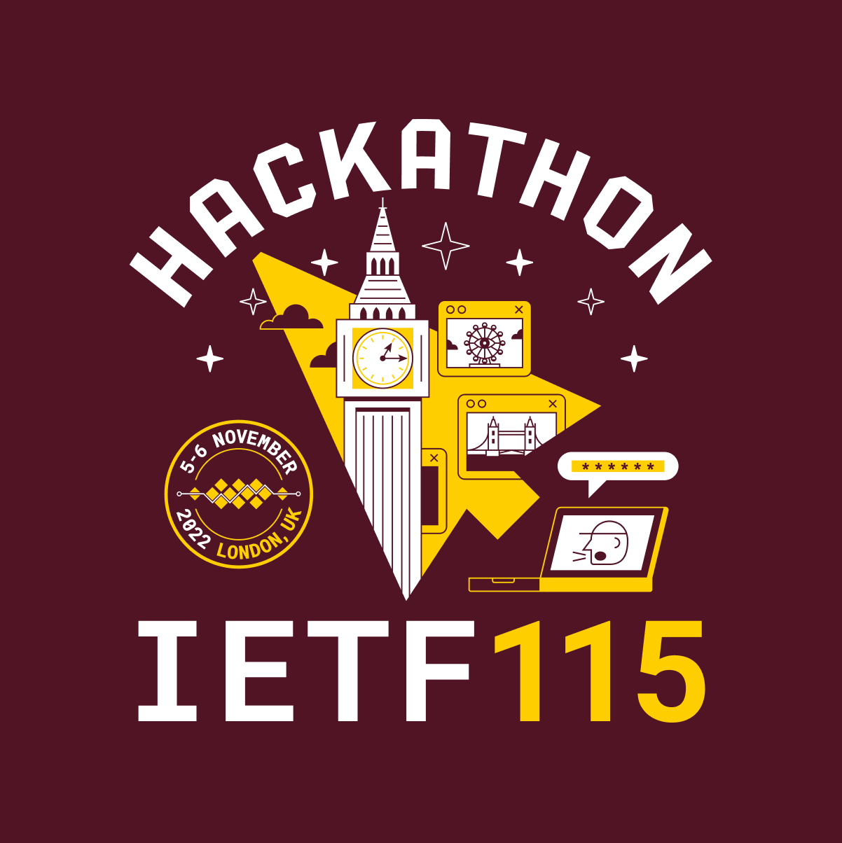 IETF Hackathon Logo and illustration